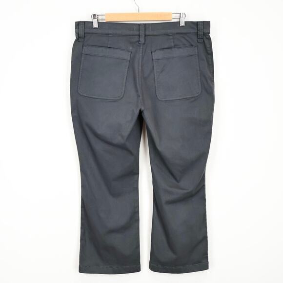NWT Madewell Kick Out Crop Pants In Garment-Dyed Dark Pavement Charcoal Size 33 - Picture 2 of 8